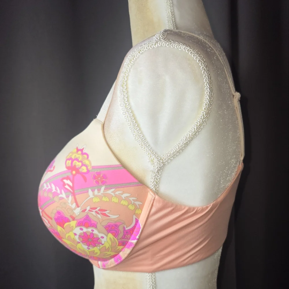 Fabulous by Victoria's Secret 36DD Floral Print Plunge Push-Up Bra - Picture 4 of 8